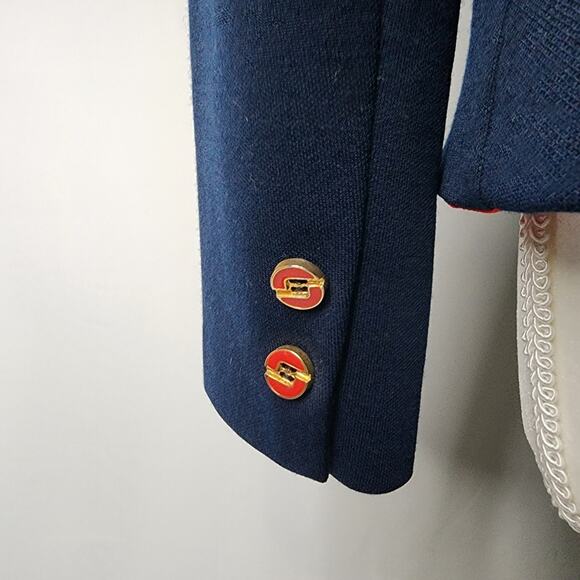 Vintage Blue Button Up Jacket - Picture 4 of 6